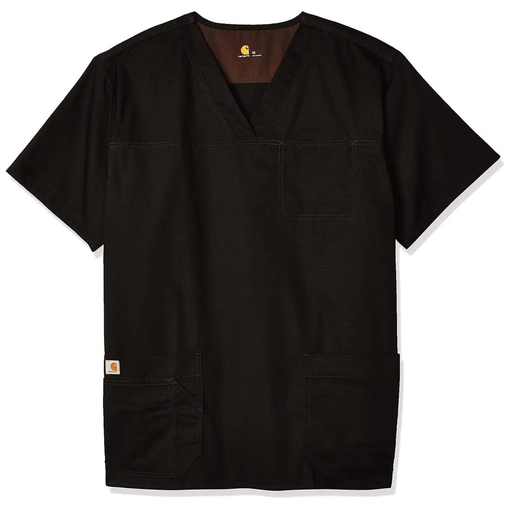 Carhartt Men's Ripstop Multi-Pocket Scrub Top Sz L and Bottoms Sz Tall L Black